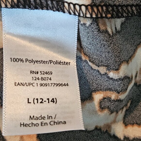 Sofia Jeans by Sofia Vergara Leopard Animal Print Button Front Blouse Size L - Picture 7 of 8